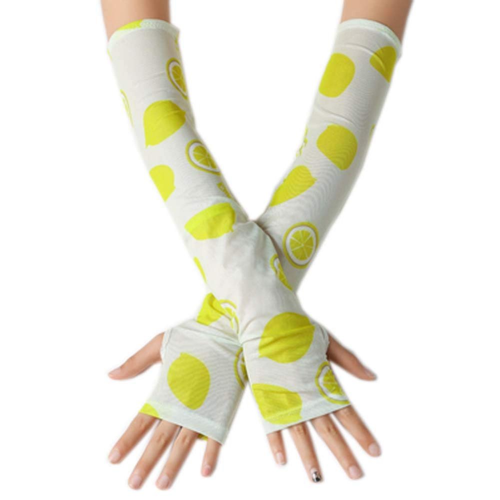 FANCY PUMPKIN Stylish Women Arm Sleeves UV Protection Sleeves for Cycling/Driving/Golf/Gardening, E-14