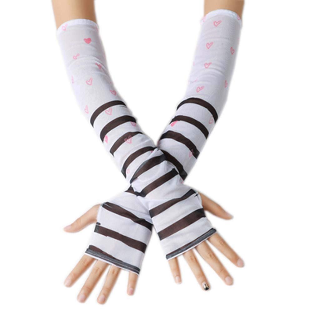 FANCY PUMPKIN Stylish Women Arm Sleeves UV Protection Sleeves for Cycling/Driving/Golf/Gardening, E-18