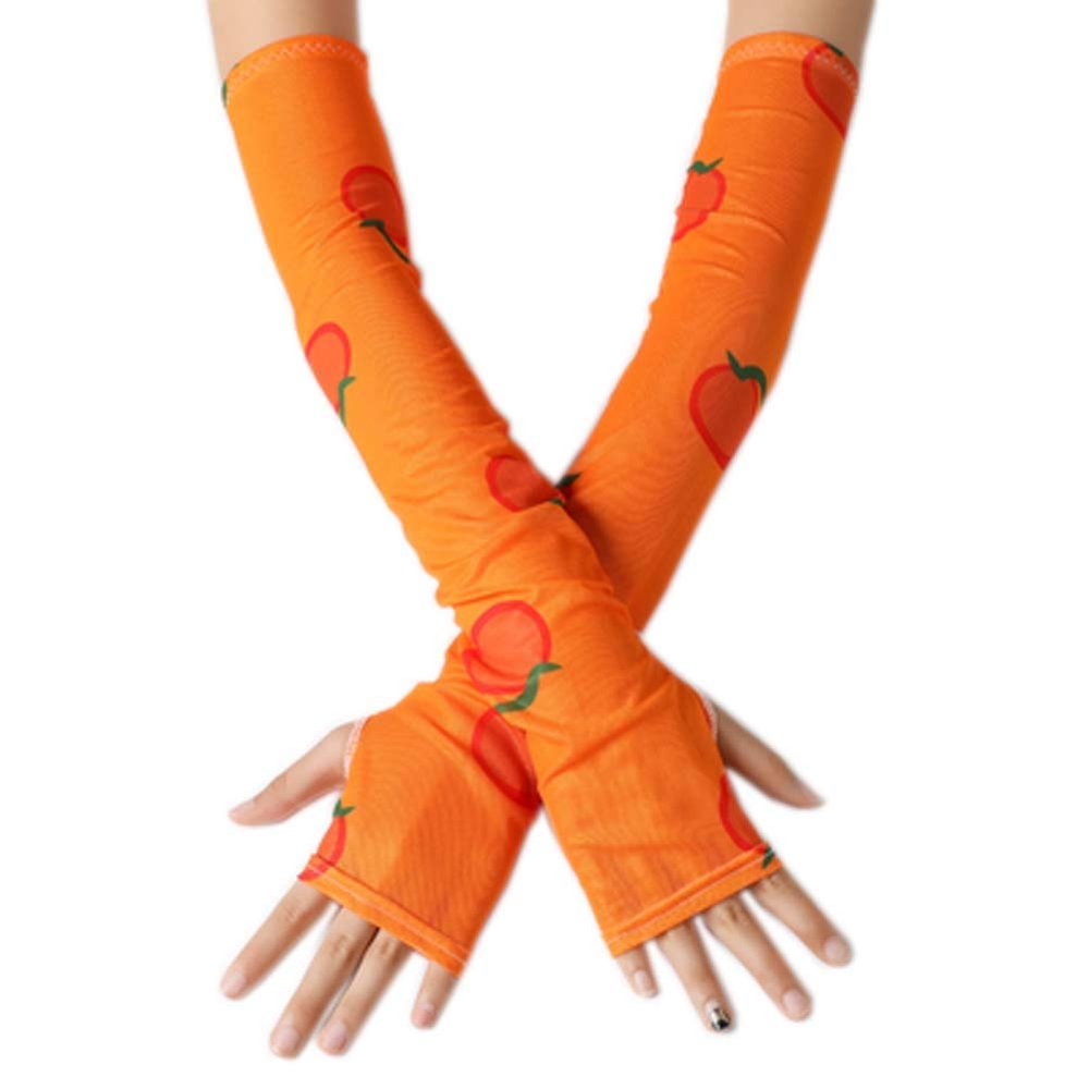 FANCY PUMPKIN Stylish Women Arm Sleeves UV Protection Sleeves for Cycling/Driving/Golf/Gardening, E-19