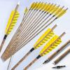 AMEYXGS Camo Carbon Arrow 30 Inch Practice Hunting Arrow Spine 500 with 4 Inch Turkey Feathers for Traditional Recurve Compound Bows view 1