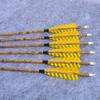 AMEYXGS Camo Carbon Arrow 30 Inch Practice Hunting Arrow Spine 500 with 4 Inch Turkey Feathers for Traditional Recurve Compound Bows view 4