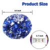 Hooshing 2 Pack Pom Poms Cheerleading Blue and Silver Pompoms with Baton Handle for Team Sports Spirit Dance Cheering view 2