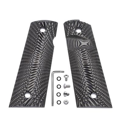 Guuun G10 Grips for Full Size 1911 Magwell Grip Ambi Safety Cut Sunburst Texture