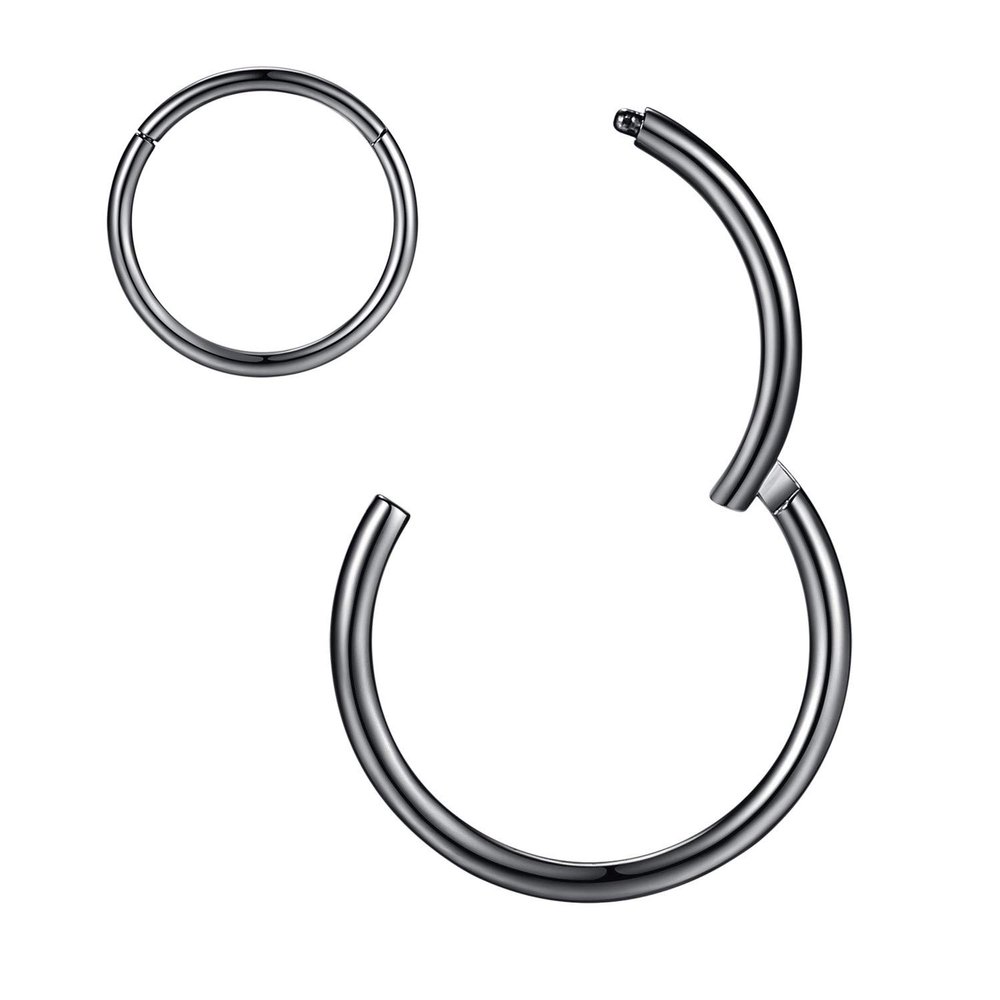 16g Cartilage Earring Hoop Nose Rings 16 Gauge Black Nose Ring Hoop Tragus Earring Daith Earrings Helix Earrings Forward Helix Earring Rook Earrings 6mm Nose Hoop Snug Earrings Nose Piercing Jewelry