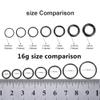 16g Cartilage Earring Hoop Nose Rings 16 Gauge Black Nose Ring Hoop Tragus Earring Daith Earrings Helix Earrings Forward Helix Earring Rook Earrings 6mm Nose Hoop Snug Earrings Nose Piercing Jewelry view 3