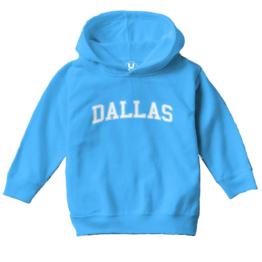 Haase Unlimited Dallas - State Proud Strong Pride Toddler/Youth Fleece Hoodie (Turquoise, Small (Youth))