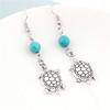 1Pair Vintage Animals Turtle Crystal Beads Drop Earrings Sea Ocean Statement For Women Gift Jewelry view 2
