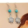 1Pair Vintage Animals Turtle Crystal Beads Drop Earrings Sea Ocean Statement For Women Gift Jewelry view 3