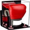 Better Display Cases Acrylic Vertical Boxing Glove Display Case Mirror Case, Pink Risers , Wall Mount and Black Base 8" x 6" x 14" (A092/V18) view 1
