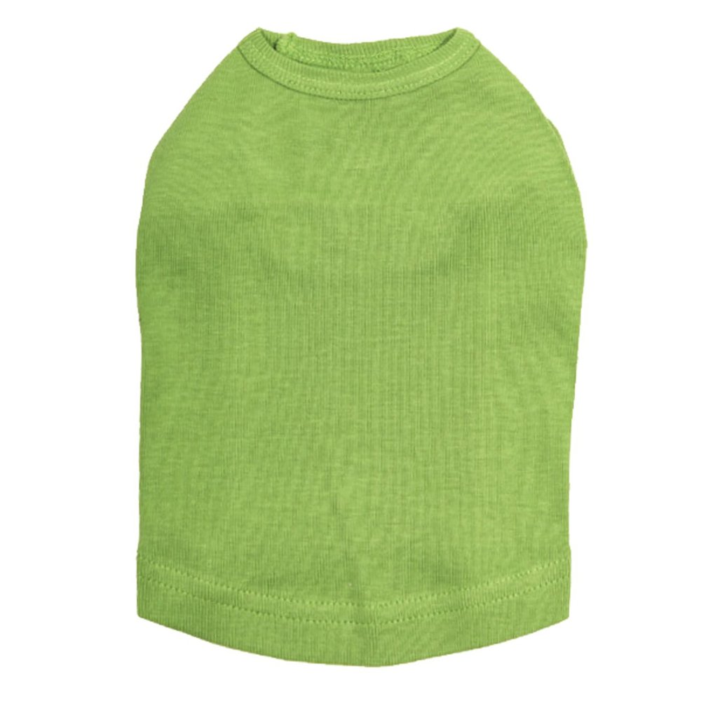 XL - Lime Green Plain, Blank Dog Tank/t-Shirt