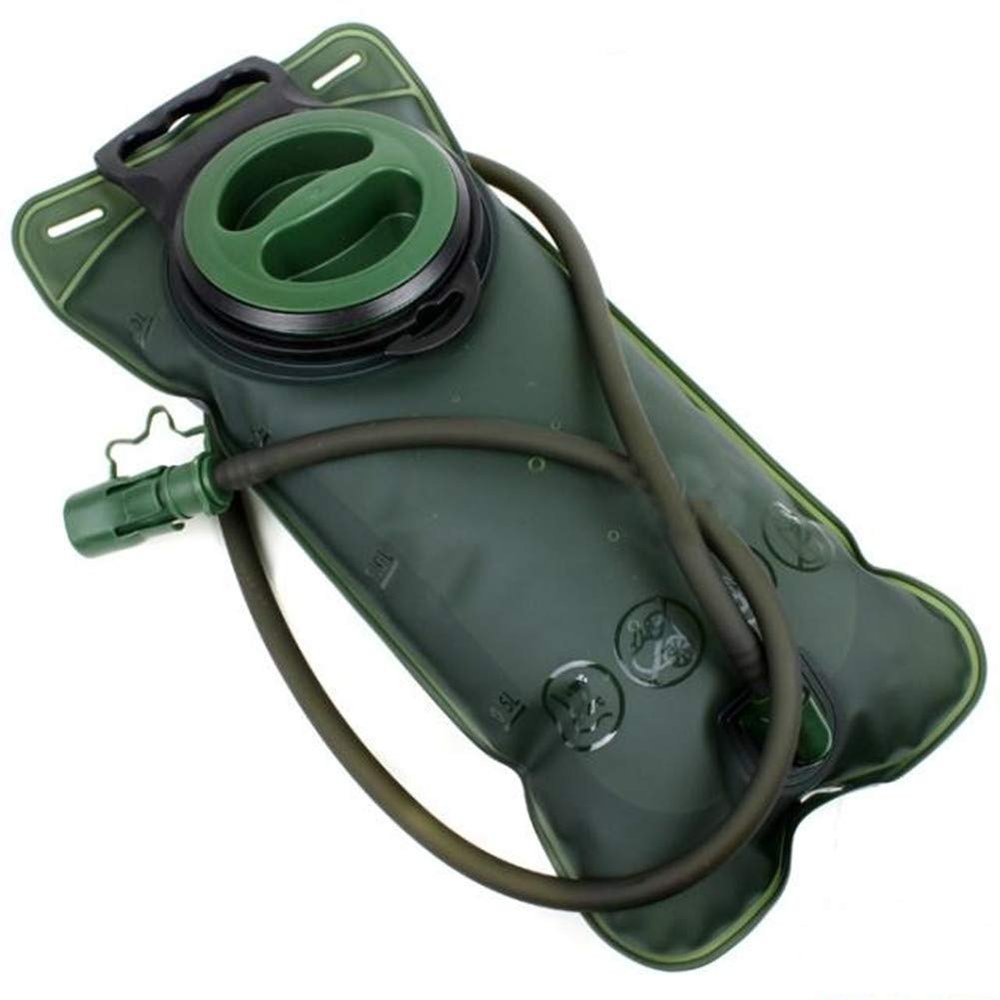 Monvecle Hydration Water Bladder 2L Bike Water Storage Bag Universal Hydration Pack for Hiking, Camping, Cycling Running and Kayaking Big Open 2L Army Green