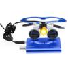 BONEW-Oral 2.5X 420MM Surgical Binocular Loupe Magnifier + 3W Clip On Head Lamp with Filter+ Aluminum Box (Blue) view 4