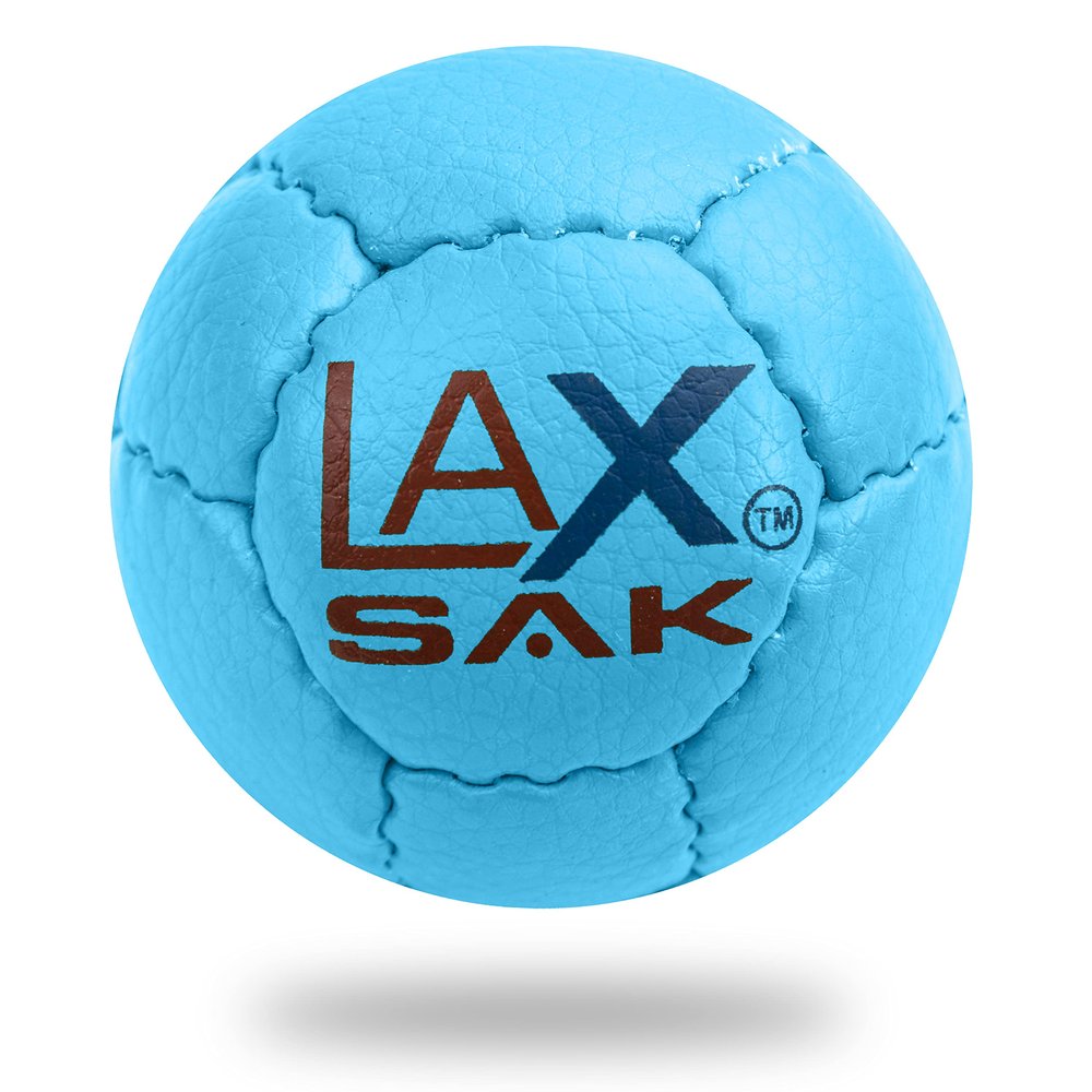 Lax Sak Soft Practice Lacrosse Balls - Same Weight & Size as a Regulation Lacrosse Balls, Great for Indoor & Outdoor Practices, Less Bounce & Minimal Rebounds - Carolina Blue, 6 Pack