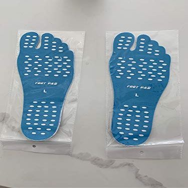 iKareEssentials invisbile Bare Beach feet Stickers (OutTheBlue, Medium (5-7) Men)