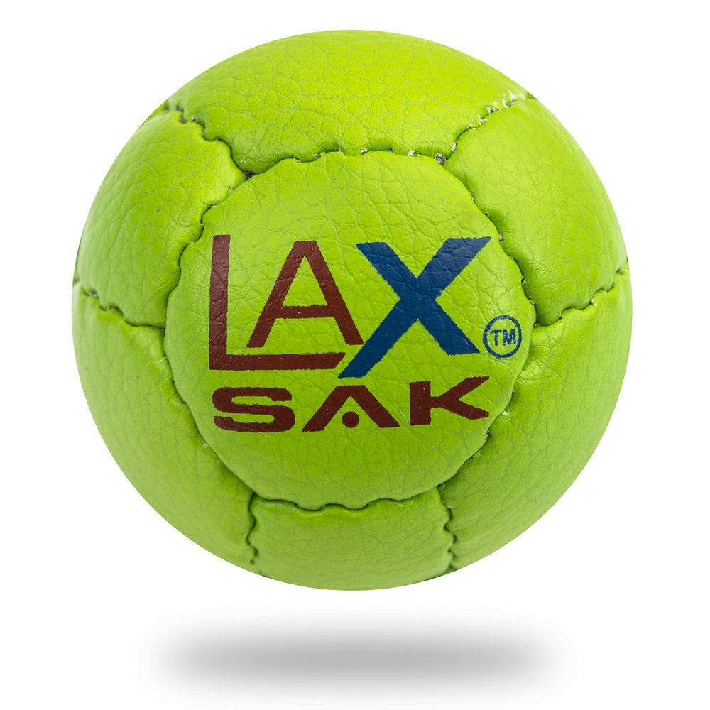 Lax Sak Soft Practice Lacrosse Balls - Same Weight & Size as a Regulation Lacrosse Balls, Great for Indoor & Outdoor Practices, Less Bounce & Minimal Rebounds - Lime Green, 24 Pack