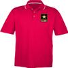 US Army Pocket Print Two Tone Polo, Red XL view 1