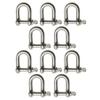 AB Tools 10 Pack 4mm Stainless Steel Dee Shackle Marine Grade 316 view 1