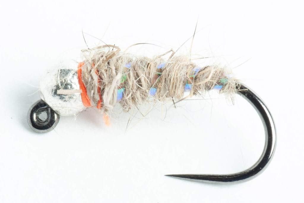 Blue Wing Olive Tungsten Bead Head Sexy Walt Nymph Fly, 6-Pack (#14)