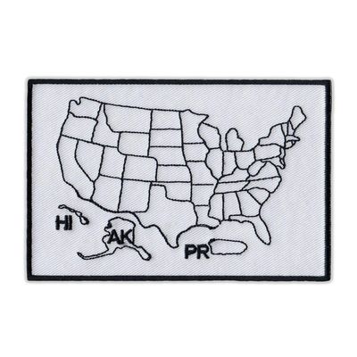 Patch (Sew On) - States Traveled Map - Color in States You Have Visited - United States - 4.5" x 3"