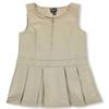French Toast Girls 4-14 Pleated Jumper with Heart Zipper - Khaki, 10