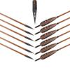 6pcs 31 Inch Bamboo Arrows Target Hunting Arrows for Archery Bow Arrows with Medieval Arrow Heads and 5 Inches of Natural Features view 1