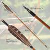 6pcs 31 Inch Bamboo Arrows Target Hunting Arrows for Archery Bow Arrows with Medieval Arrow Heads and 5 Inches of Natural Features view 2