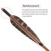 6pcs 31 Inch Bamboo Arrows Target Hunting Arrows for Archery Bow Arrows with Medieval Arrow Heads and 5 Inches of Natural Features view 3