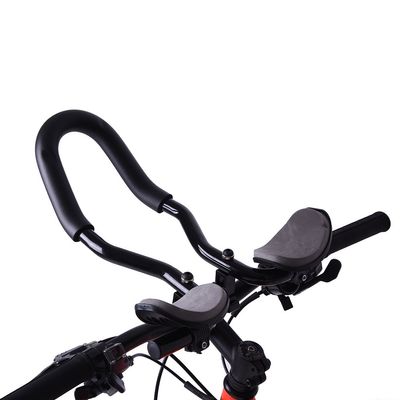 Bicycle Aero Bars Bicycle Rest Handlebar Aluminum Alloy TT Handlebar with Sponge Cushion for Moutain Bike,Road Bike