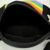 Black Canvas Rainbow Print Adjustable Fanny Pack view 3