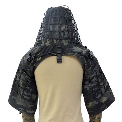 LytHarvest Sniper Ghillie Suit Foundation, Ripstop, Camouflage Tactical Ghillie Hood (Black Camo)
