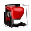 Better Display Cases Acrylic Vertical Boxing Glove Display Case with Mirror Case, Black Risers, Wall Mount and Black Base 8" x 6" x 14" (A092/V18) view 2