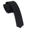 GUSLESON Silk Black Tie Classic Super Slim Ties For Men Skinny Thin Solid Necktie (0801-12) view 1