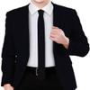 GUSLESON Silk Black Tie Classic Super Slim Ties For Men Skinny Thin Solid Necktie (0801-12) view 2