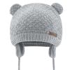 Duoyeree Baby Winter Hat Earflap Cotton Lining Knit Beanie Cap for Toddler Girl Boy (12-18 Month, Grey) view 2