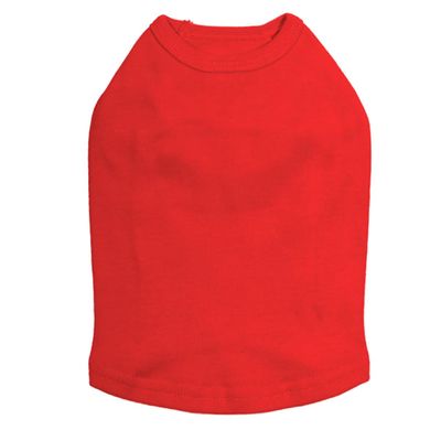 3XL - Red Plain, Blank Dog Tank/t-Shirt