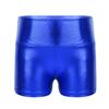 easyforever Girls Shiny Metallic Dance Booty Shorts Gymnastics Athletic Yoga Shorts Ballet Dance Hot Pants Bottoms Blue 12 Years view 1