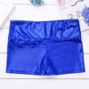 easyforever Girls Shiny Metallic Dance Booty Shorts Gymnastics Athletic Yoga Shorts Ballet Dance Hot Pants Bottoms Blue 12 Years view 4
