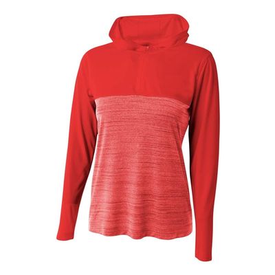 A4 Sportswear Womens XL Scarlet 1/4 Zip Two-Tone