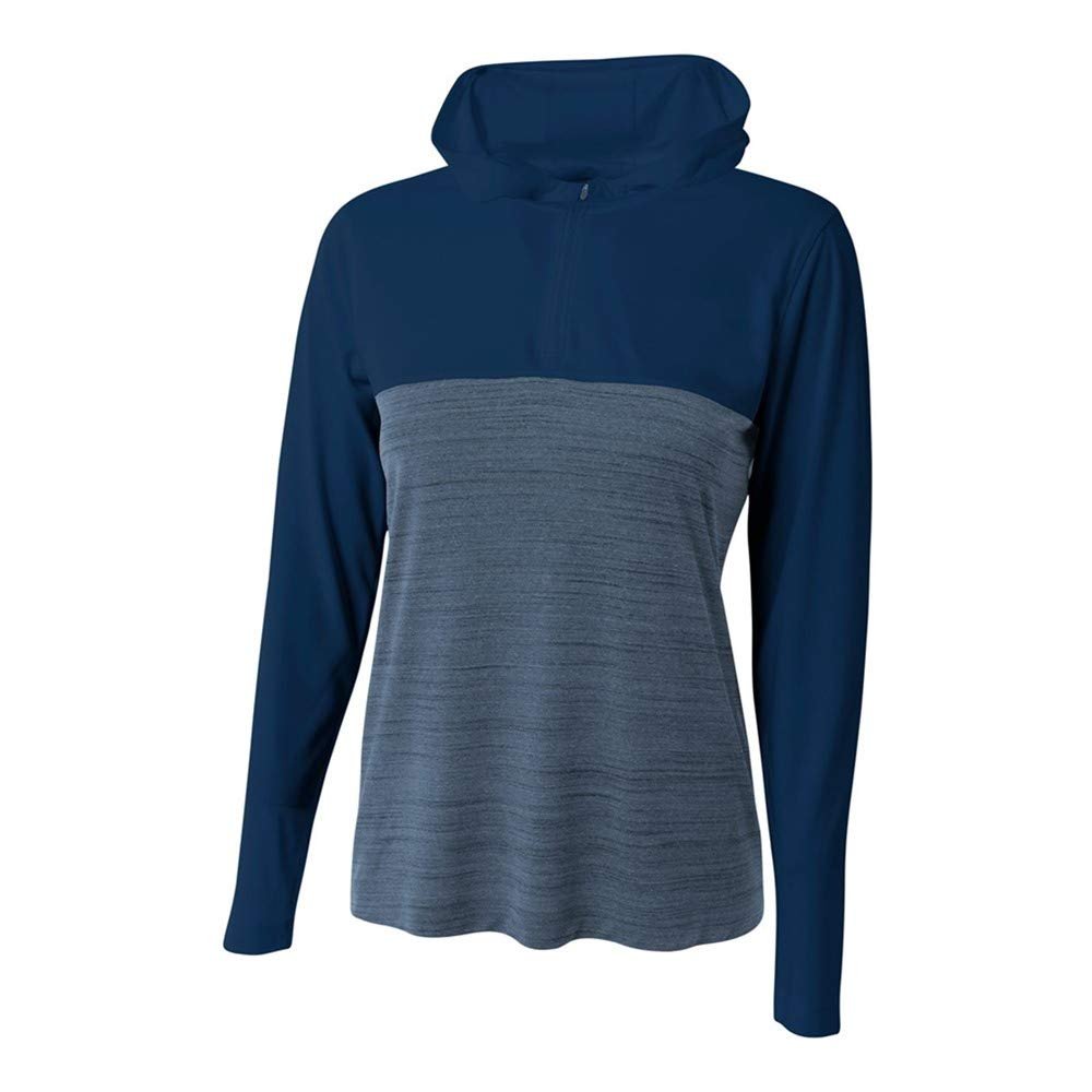 A4 Sportswear Womens X-Small Navy 1/4 Zip Two-Tone