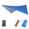 Azarxis Hammock Camping Tarp Rain Fly, Waterproof Tent Footprint Shelter Canopy Sunshade Cloth Picnic Mat for Outdoor Awning Hiking Beach Backpacking - Included Guy Lines & Stakes (Blue) view 1