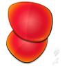 SAUCER Premium Replacement Lenses & Nosepads for Oakley Plaintiff OO4057 Sunglasses High Defense - Fire Red Polarized view 1