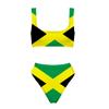 INSTANTARTS Jamaica Flag Women Bikini Sets Two Piece Swimsuit Low Scoop Crop Top Cheeky Bottom M view 1