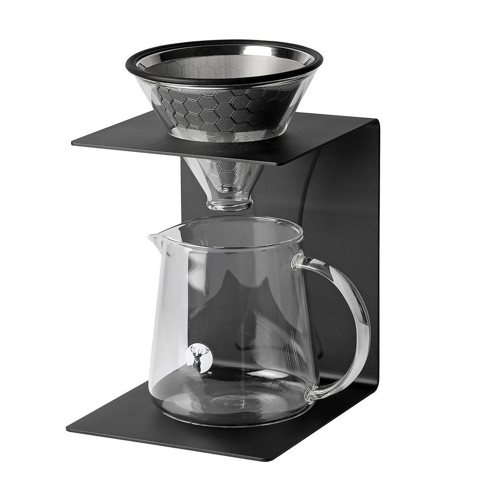 Pearl Metal Captain Stag UW-3519 Coffee Dripper Set, Black Stand, Approx. 2 to 4 Cups