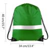 KUUQA 12 Pcs Drawstring Backpack Bag Bulk Reflective Backpack Dark Green String Bags Cinch Sack Backpack for Team Yoga Sport Gym Traveling view 2