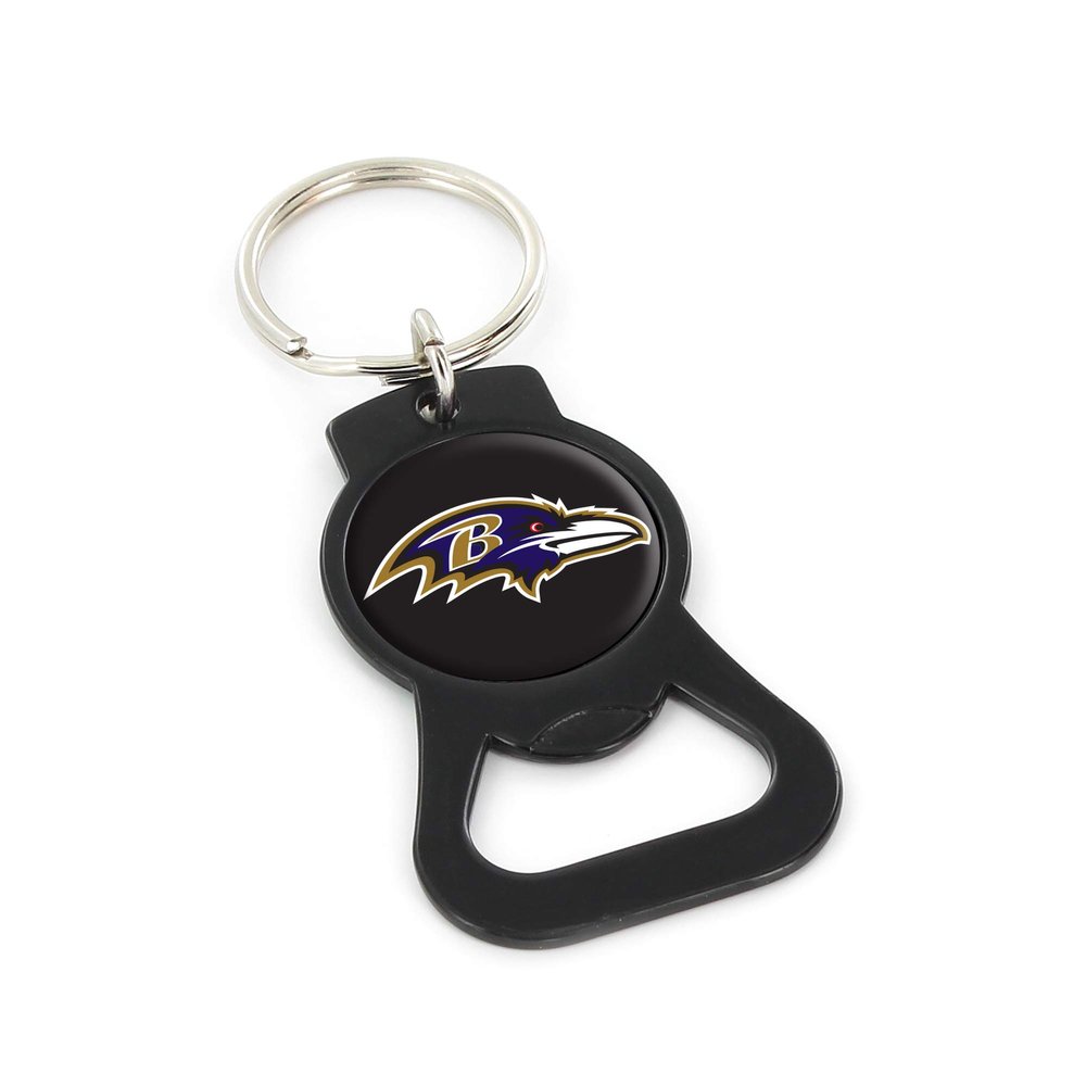 Aminco NFL Baltimore Ravens Bottle Opener Keychain, Team Color, 4 (NFL-BK-702-31-BK)
