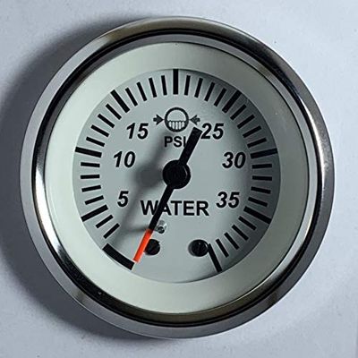 Water Pressure Gauge + 20 feet Hose kit (White Sterling) Marine - Sold by Veethree ANZ