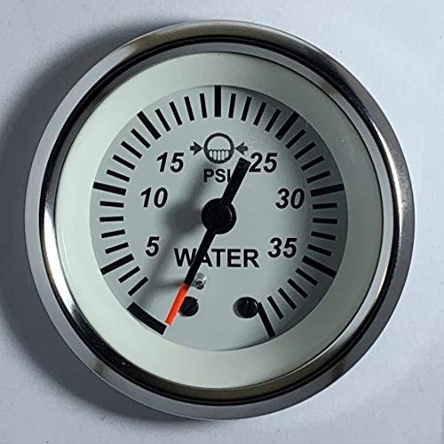 Water Pressure Gauge + 20 feet Hose kit (White Sterling) Marine - Sold by Veethree ANZ