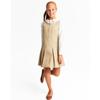 French Toast Girls 4-14 Pleated Jumper with Heart Zipper - Khaki, 6X view 3