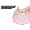 2Pcs Women Sun Visors Foldable Straw Hats Summer Beach Packable Hat Floppy Wide Brim Cap Big Heads Sombrero (Pink) view 3