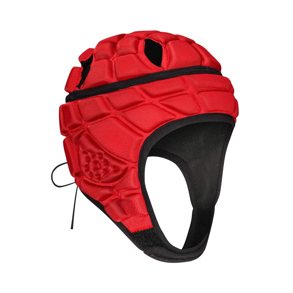 TUOYR Rugby Headgear 7 on 7 Soft Shell Padded Helmet Flag Football Headguard Adjustable Head Protector Training Lacrosse Soccer Goalkeeper Paintball Head Protection Fits (RED, Youth YM(51cm/20)